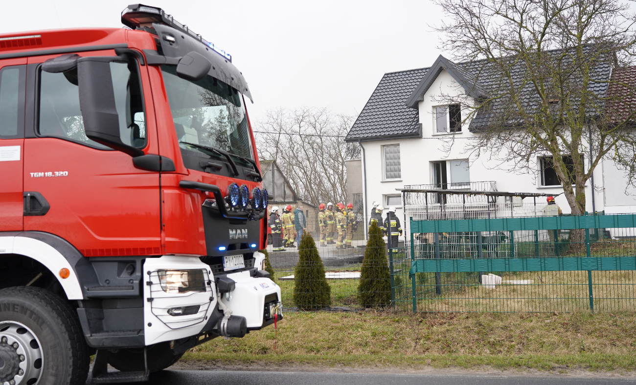 Pożar w Gostuniu. Paliło się w domu