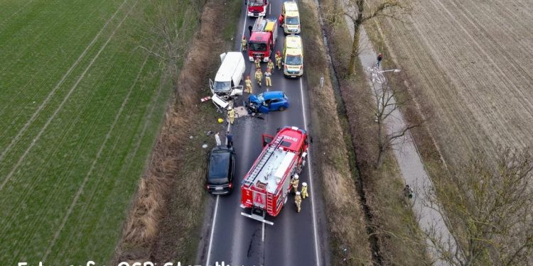 Wypadek na K92. Droga była zablokowana