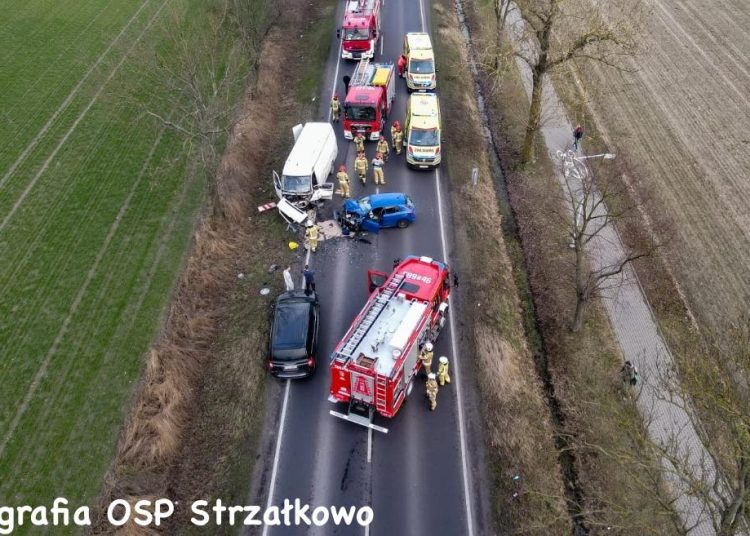 Wypadek na K92. Droga była zablokowana