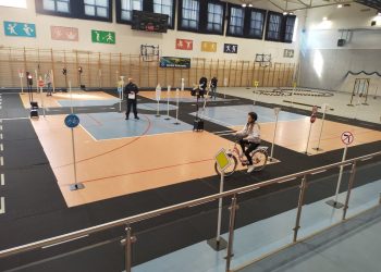 Hala zmieniła się w tor rowerowy