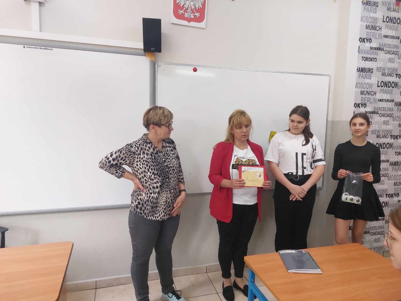 Życzenia dla VIII klasy  w Koszutach