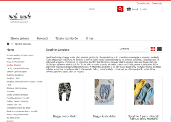 Spodnie dziecięce handmade