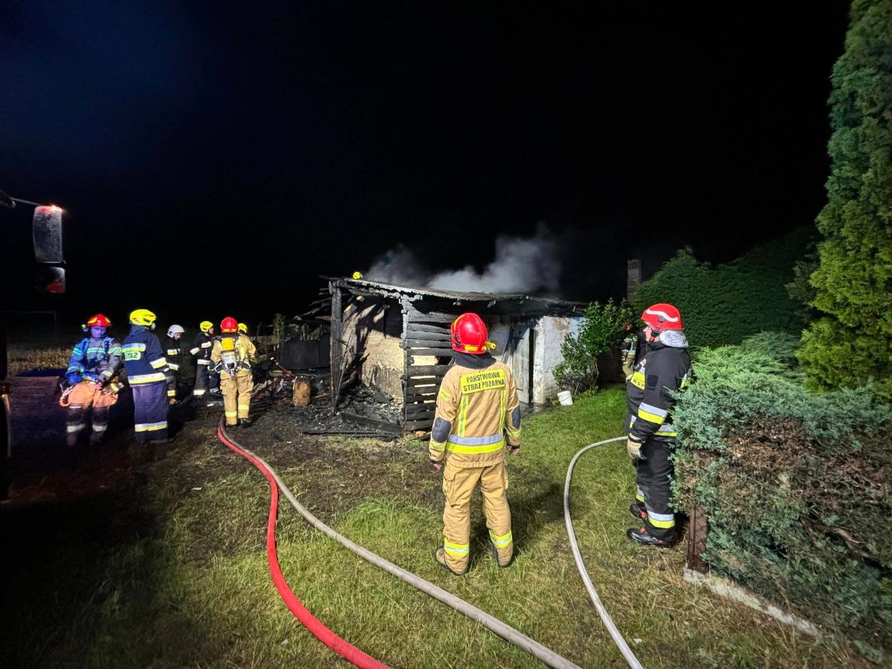 Nocny pożar w Charbinie