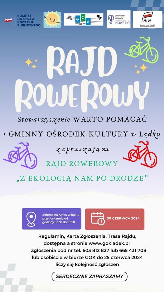 Lądek zaprasza na rajd rowerowy