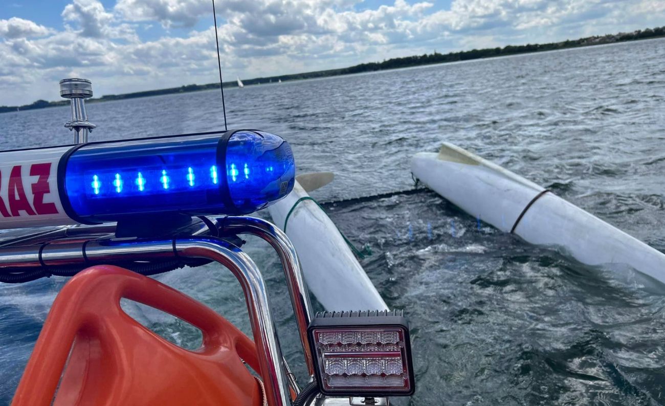 Dwie osoby w wodzie. Akcja na Jeziorze Powidzkim