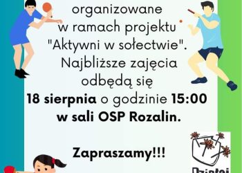 Zapraszają na zajęcia tenisa stołowego