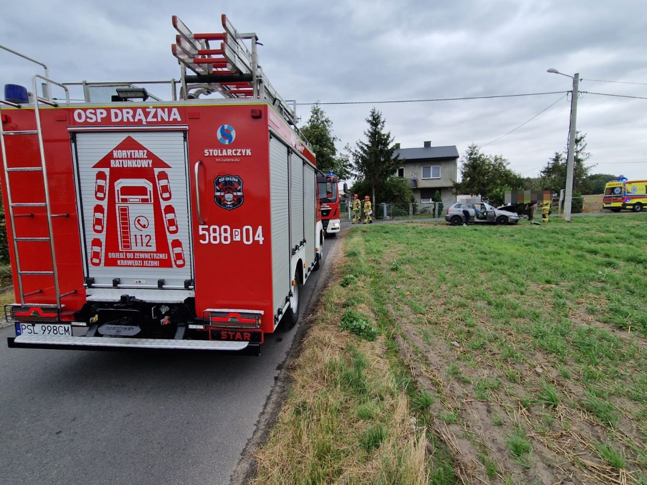 Groźnie w Marcewku. Zderzyły się dwa auta