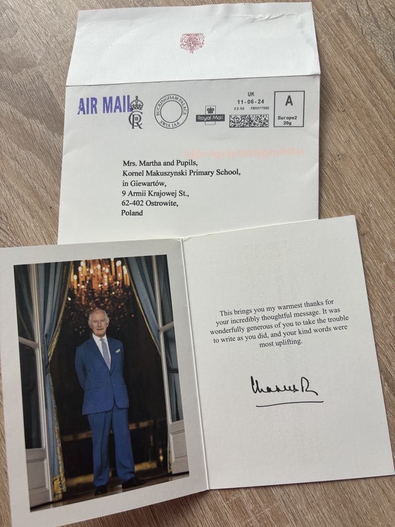 Uczniowie podnieśli na duchu… króla Wielkiej Brytanii. Karol III im podziękował