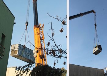 Dźwig przy MDK. Co się tam dzieje?