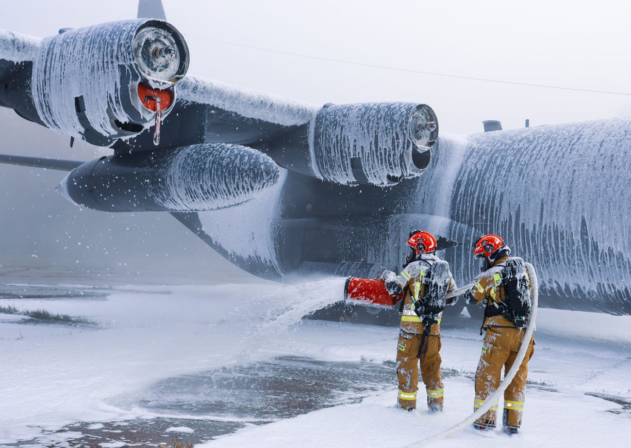 Samolot w ogniu. Wszystkie służby były dziś w Powidzu