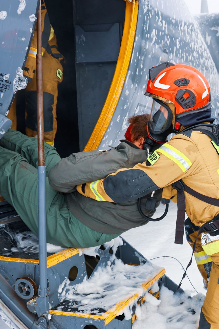 Samolot w ogniu. Wszystkie służby były dziś w Powidzu