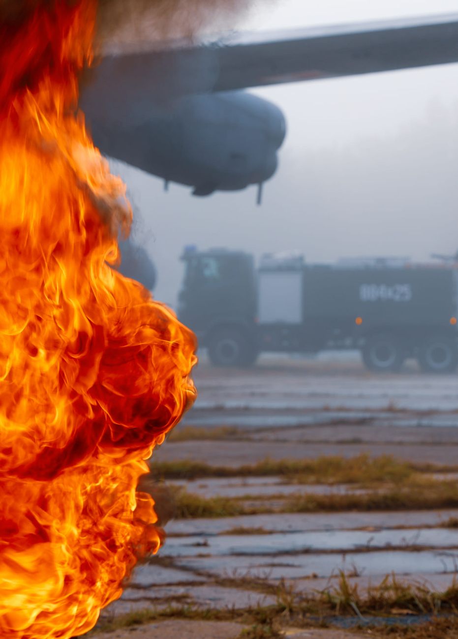 Samolot w ogniu. Wszystkie służby były dziś w Powidzu