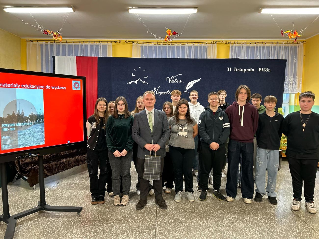 Lekcja o odzyskaniu Niepodległości w Drążnej