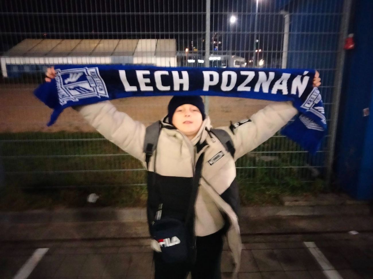 Cienin Zaborny na meczu Lecha