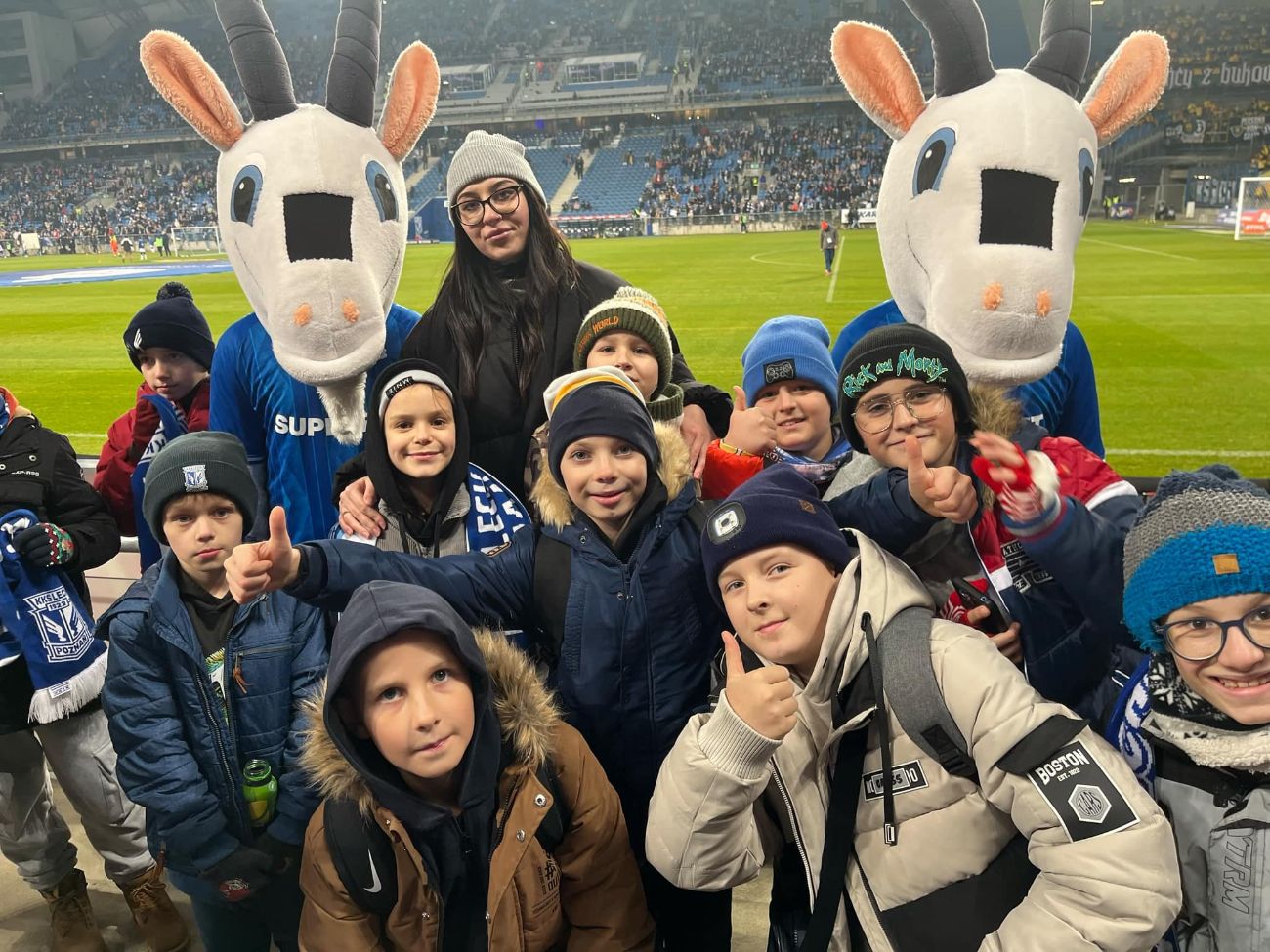 Cienin Zaborny na meczu Lecha