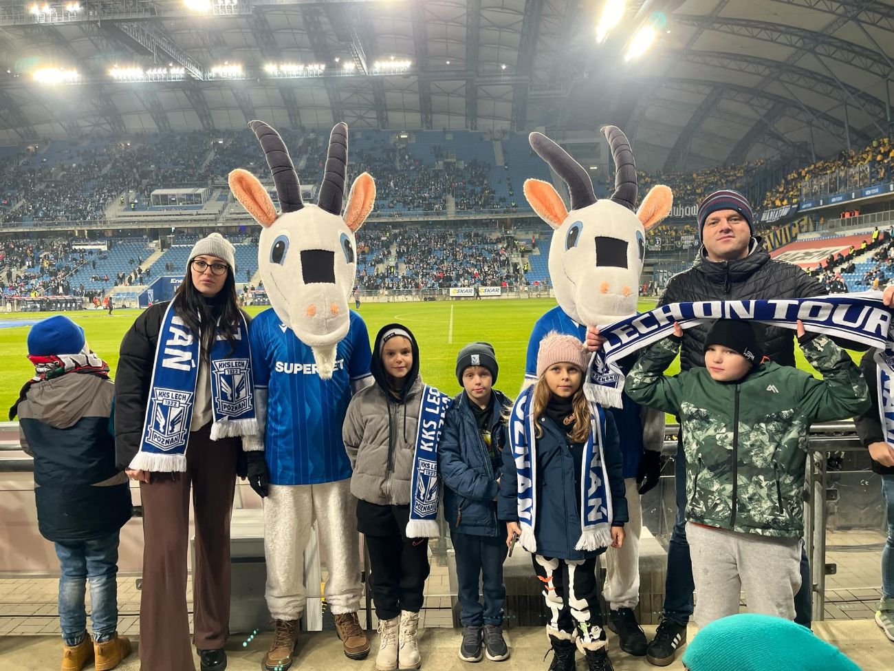 Cienin Zaborny na meczu Lecha