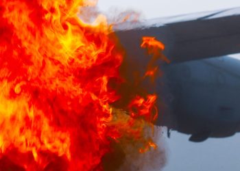 Samolot w ogniu. Wszystkie służby były dziś w Powidzu