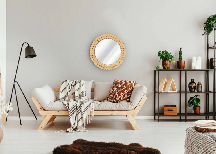 5 pomysłów na aranżację z lustrami boho