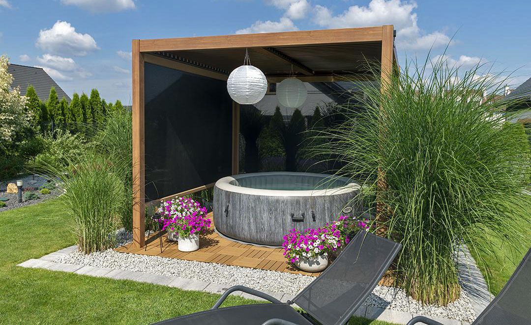 Opuszczana roleta do pergoli Lufel - meblobranie.pl