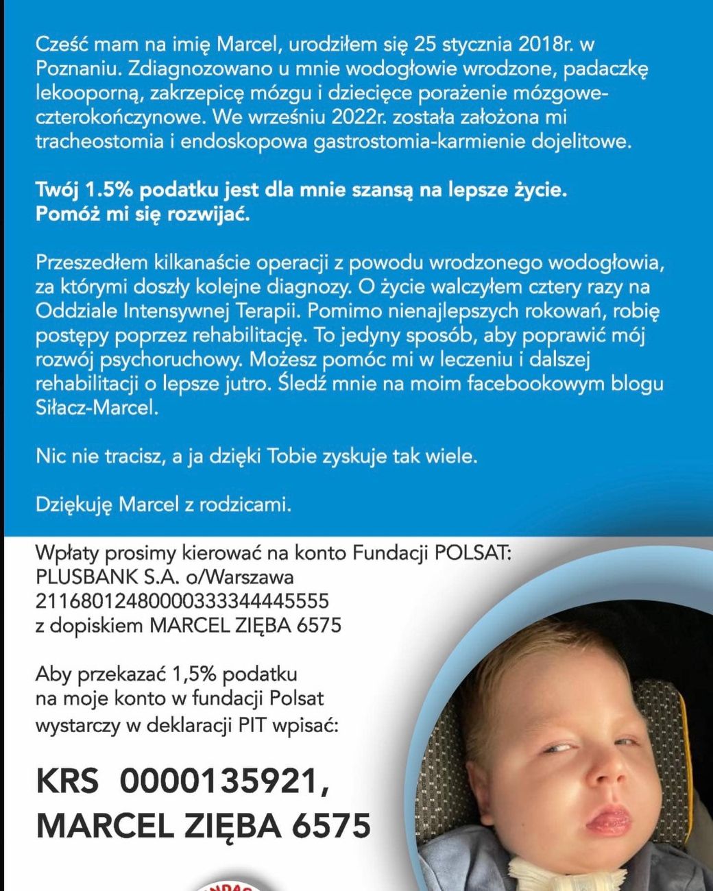 Rodzice Marcela proszą o pomoc