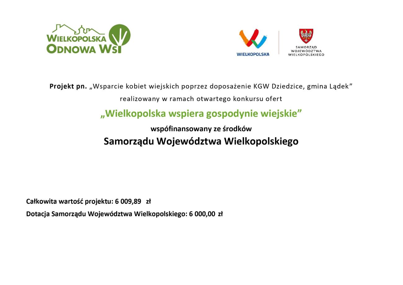 Kolejna dotacja dla Dziedzic