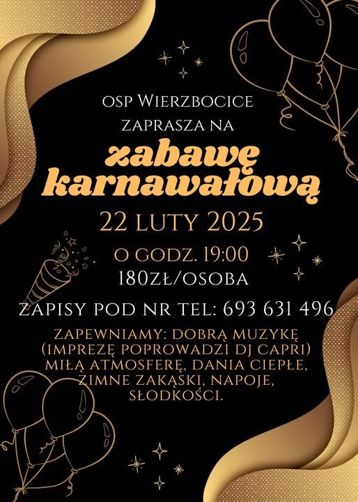 Druhowie zapraszają na karnawał do Wierzbocic