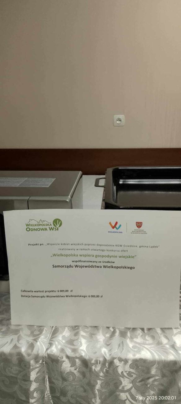 Kolejna dotacja dla Dziedzic