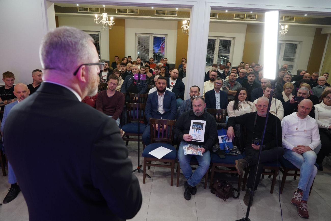 Grzegorz Braun w Słupcy. Zobacz zdjęcia