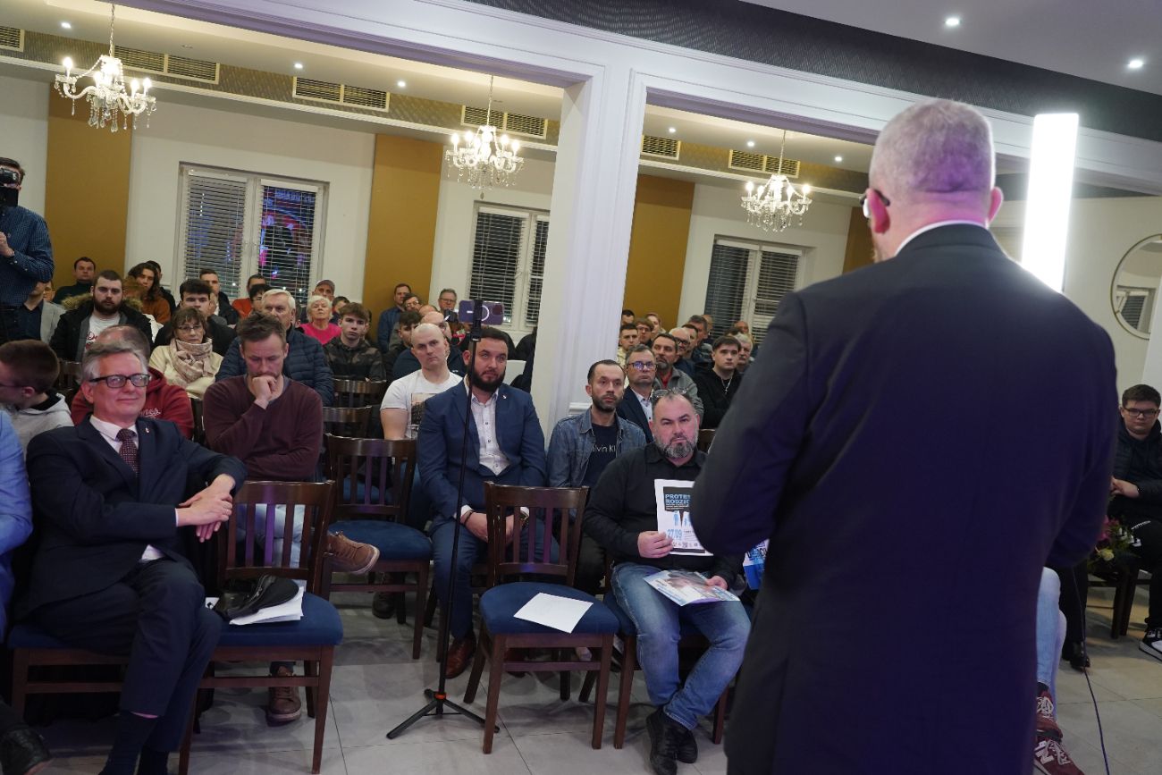 Grzegorz Braun w Słupcy. Zobacz zdjęcia