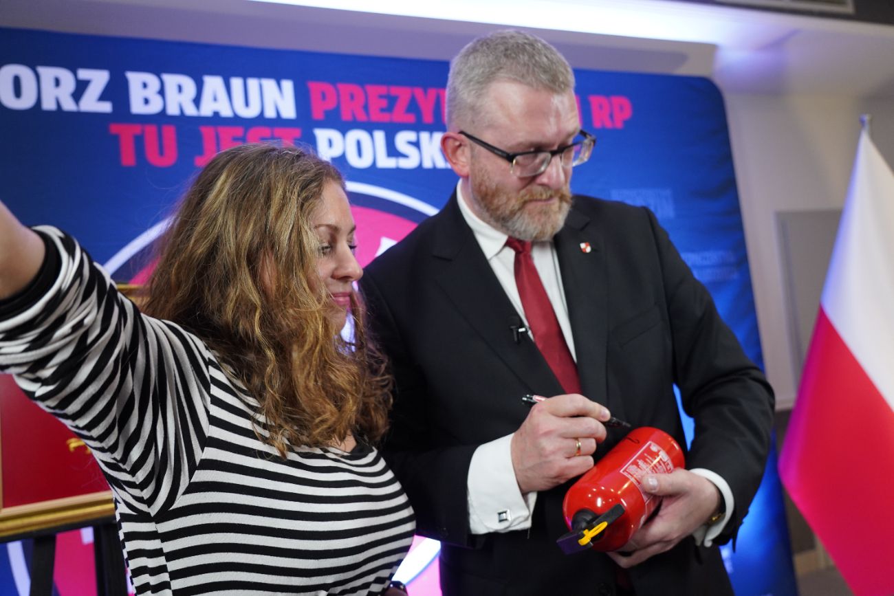 Grzegorz Braun w Słupcy. Zobacz zdjęcia
