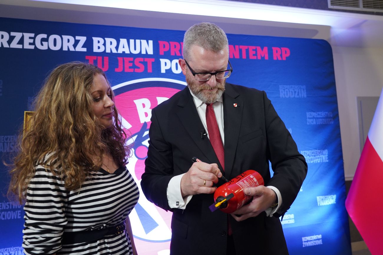 Grzegorz Braun w Słupcy. Zobacz zdjęcia