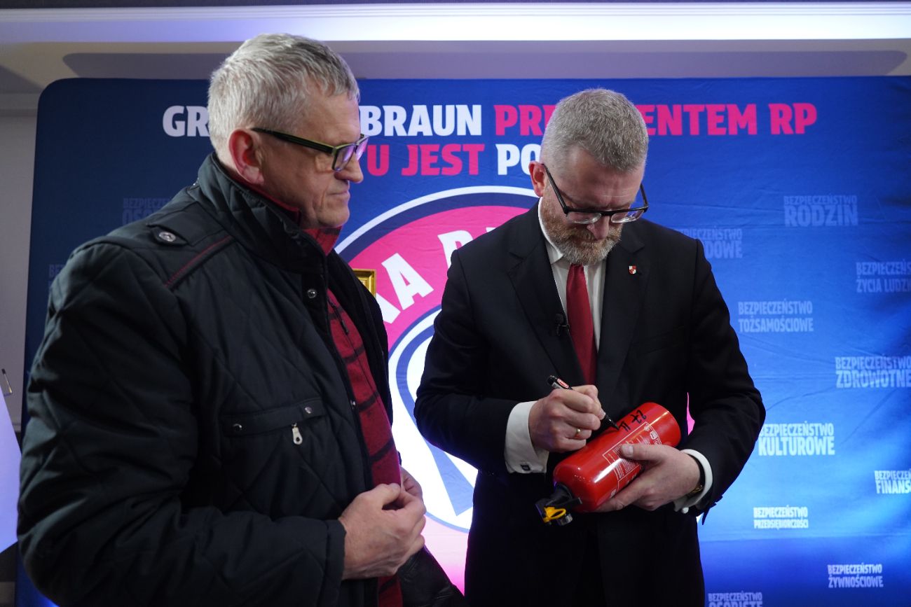Grzegorz Braun w Słupcy. Zobacz zdjęcia