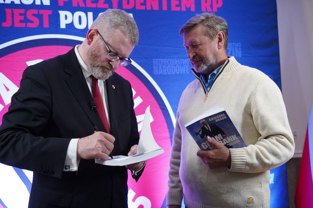 Grzegorz Braun w Słupcy. Zobacz zdjęcia