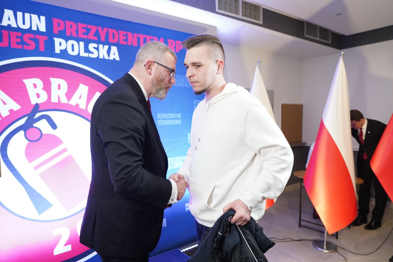 Grzegorz Braun w Słupcy. Zobacz zdjęcia