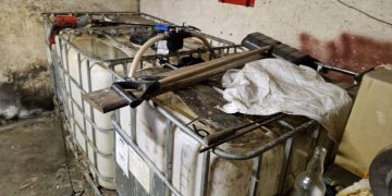 W okolicy: Na lewo produkował alkohol. Zabezpieczyli 2 tysiące litrów