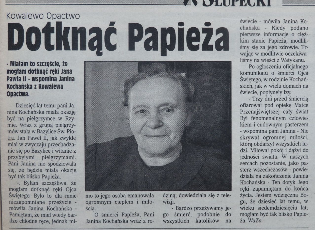 20 lat temu zmarł Jan Paweł II. Tak zapamiętali Go Słupczanie