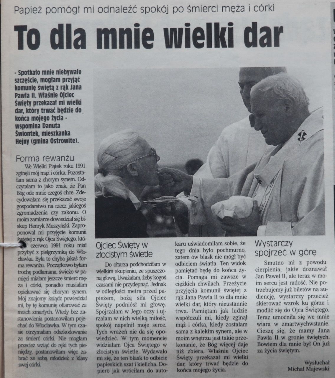 20 lat temu zmarł Jan Paweł II. Tak zapamiętali Go Słupczanie