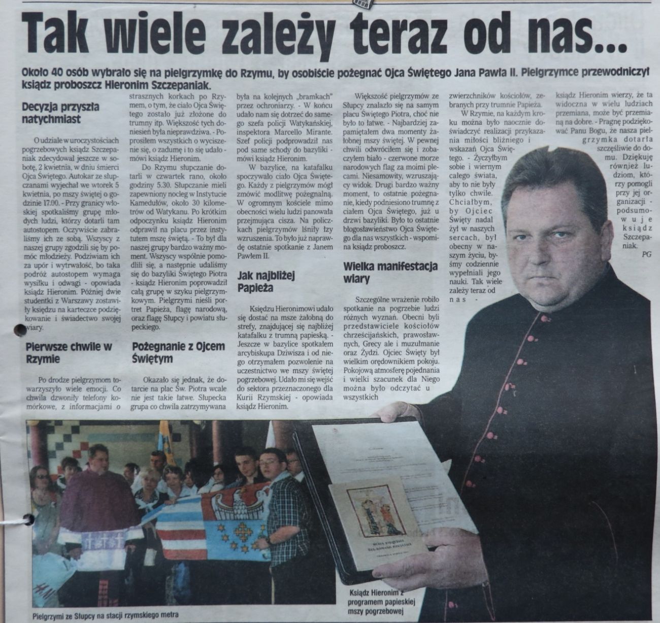 20 lat temu zmarł Jan Paweł II. Tak zapamiętali Go Słupczanie