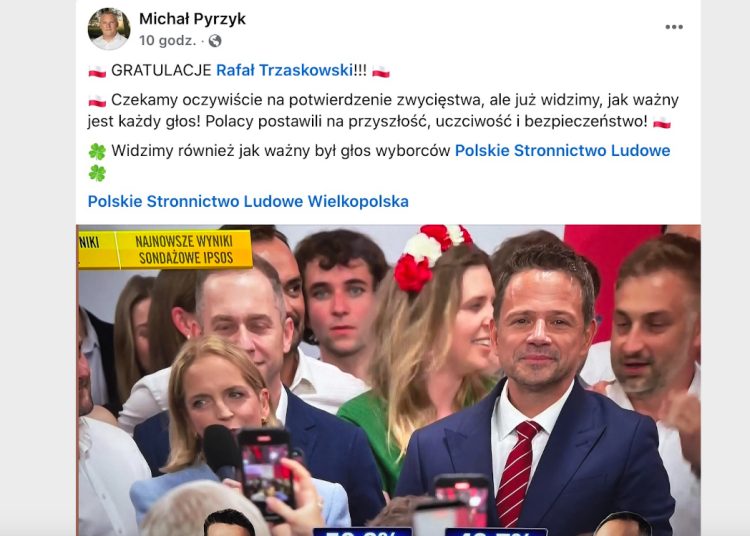 Poseł pośpieszył się z gratulacjami