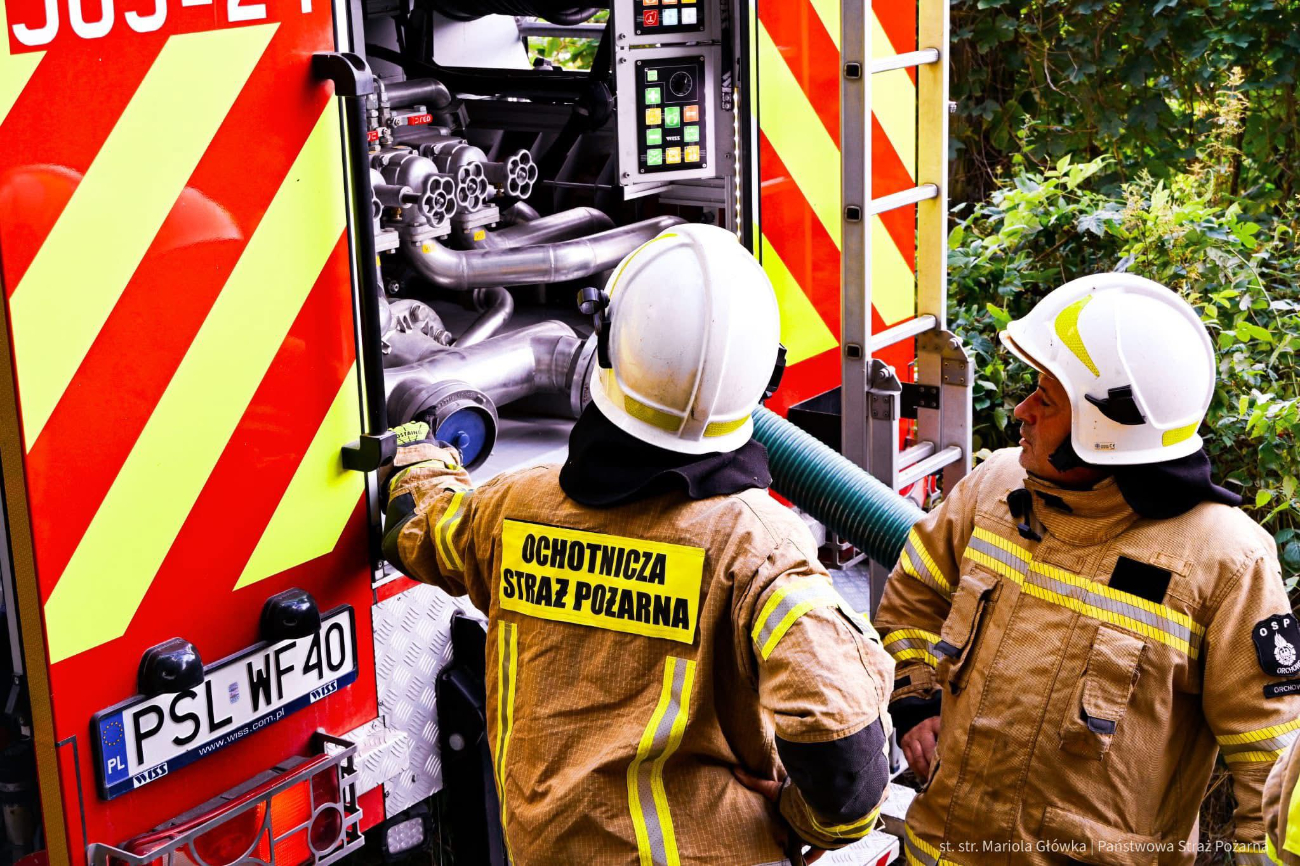 Strażacy w lesie. Działało 10 zastępów