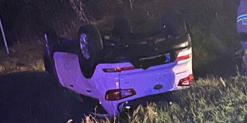 Nocne dachowanie w Kowalewie