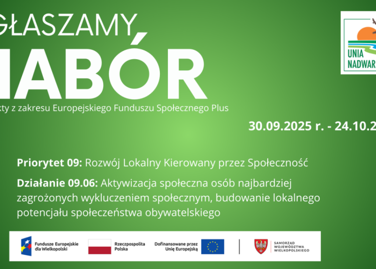 Unia Nadwarciańska ogłasza nabór na projekty