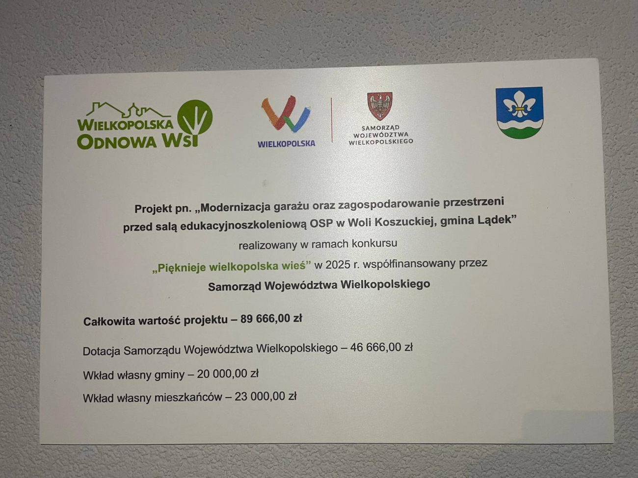 Modernizacja remizy w Woli Koszuckiej zakończona