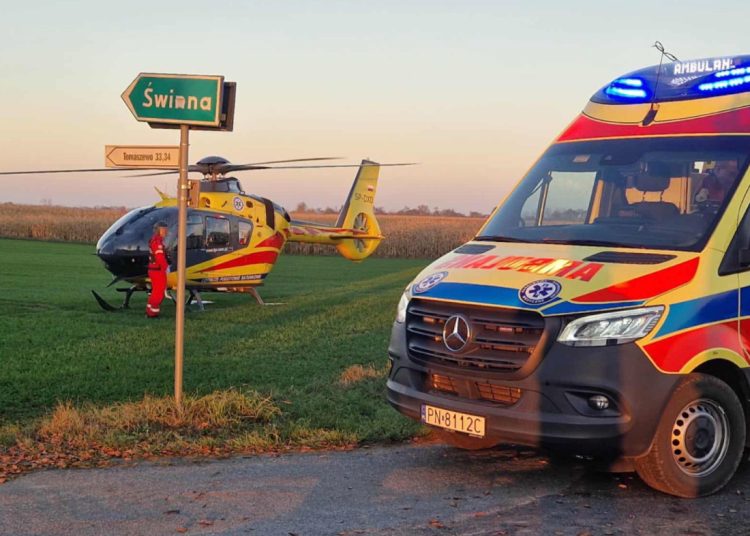 Poważny wypadek w Tomaszewie. Wezwali helikopter