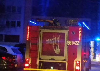 Pogotowie i straż na Kopernika