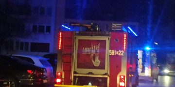 Pogotowie i straż na Kopernika