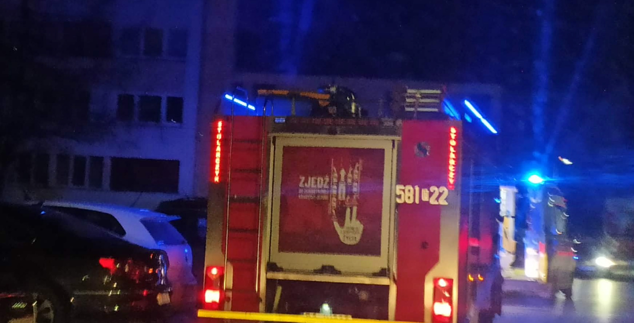 Pogotowie i straż na Kopernika