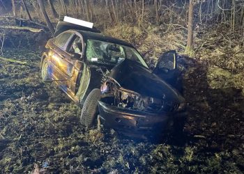 Wypadł z drogi w Wólce