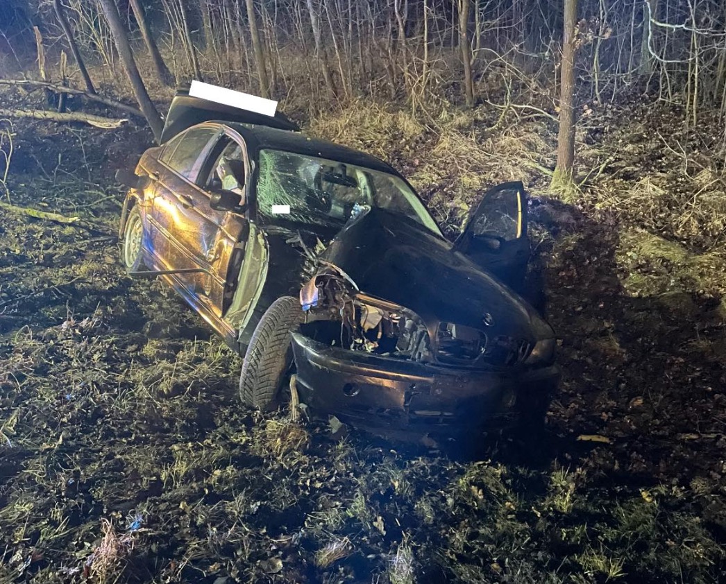 Wypadł z drogi w Wólce