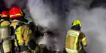 Pożar w Kowalewie. „Sytuacja wyglądała groźnie”
